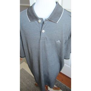 TOMMY BAHAMA GRAY SHORT SLEEVE SUPIMA COTTON BLEND POLO SIZE LARGE